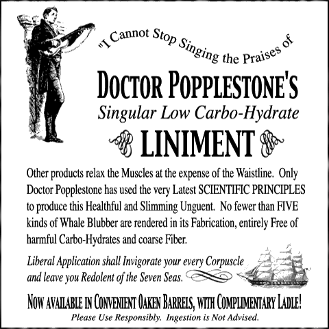Doctor Popplestone's Low-Carb Liniment